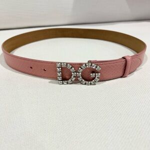 Dolce & Gabana authentic pink women’s belt rhinestone DG Small/med. Paid $695